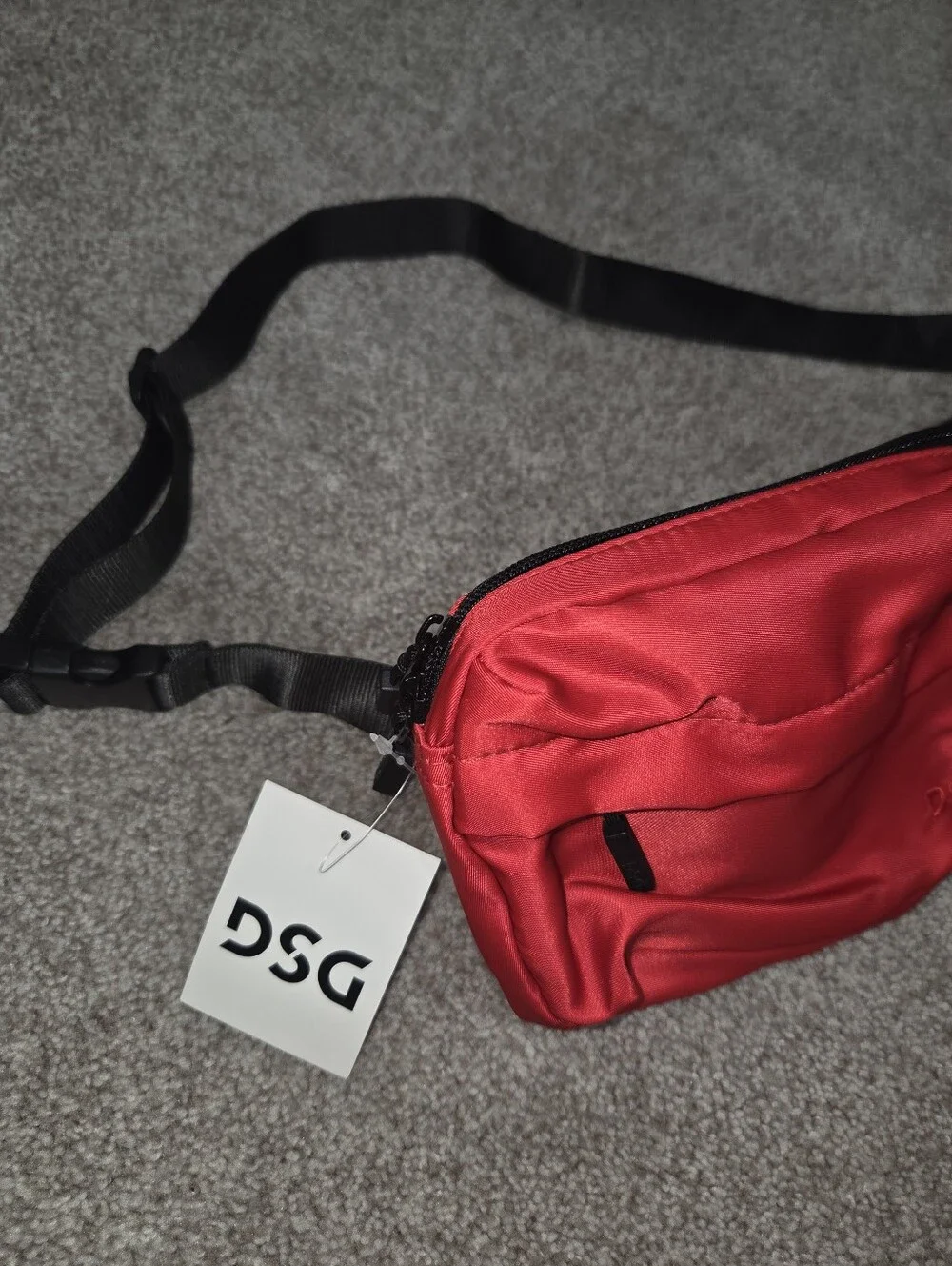 DSG Red Belt Bag with Black Strap